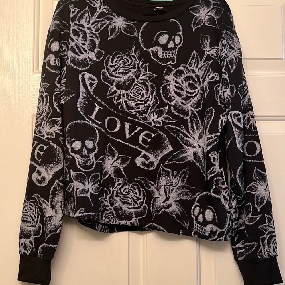 X Brand Skull Love Sweater